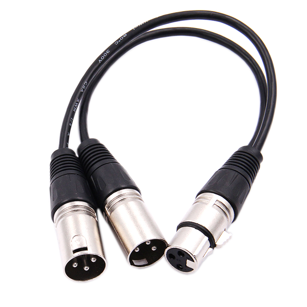 Audio Splitter Y - Cabo Adaptador Divisor Y de 30cm