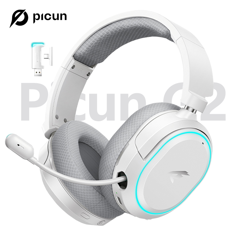 Gaming Headset Rgb - Picun g2 2.4ghz bluetooth sem fio