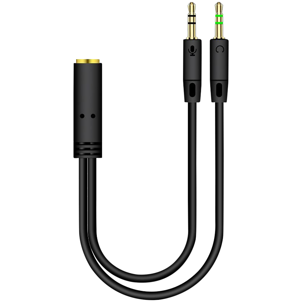 Audio Splitter Y - 3.5mm jack 2 macho para 1