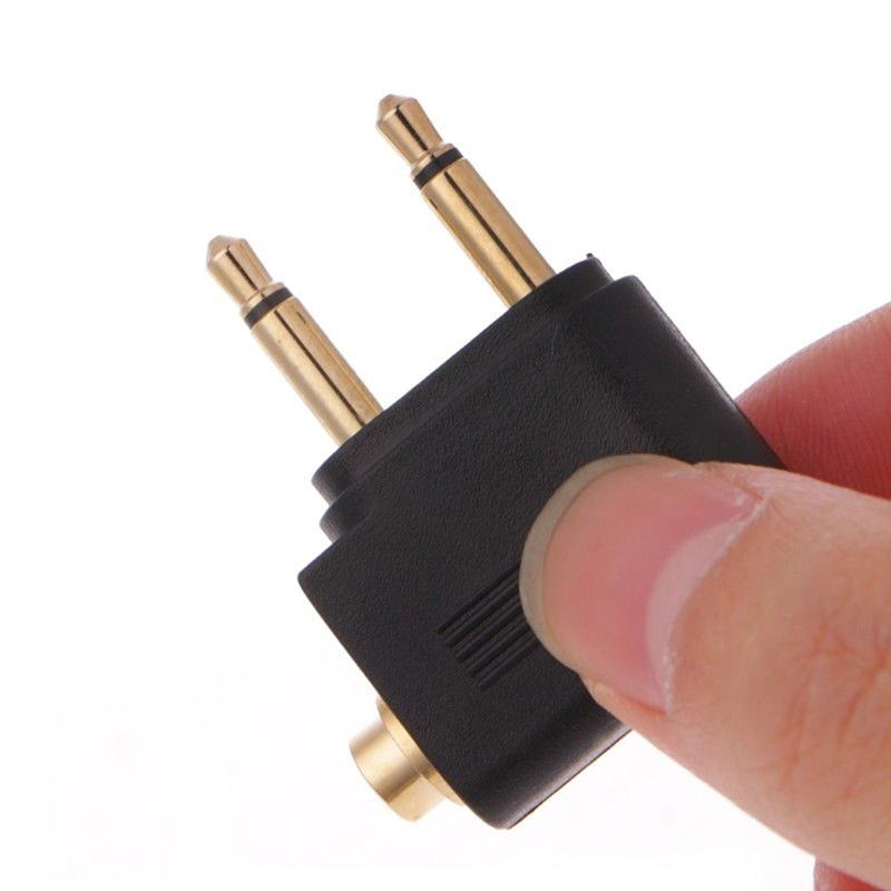 1pc ouro niquelado avião de ar - Earphone Splitter Jack avaliação e preço