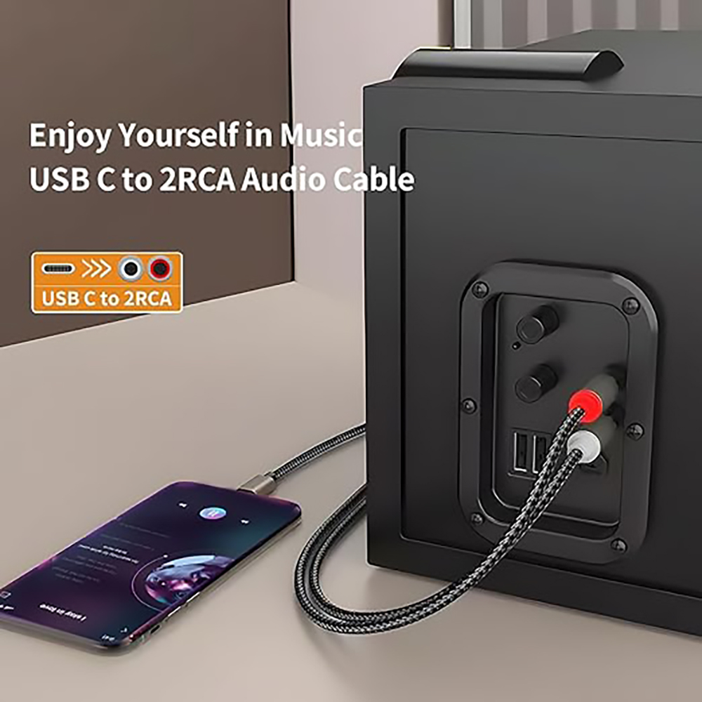Cabo de áudio usb c para 2 rca - Audio Splitter Y avaliação e preço